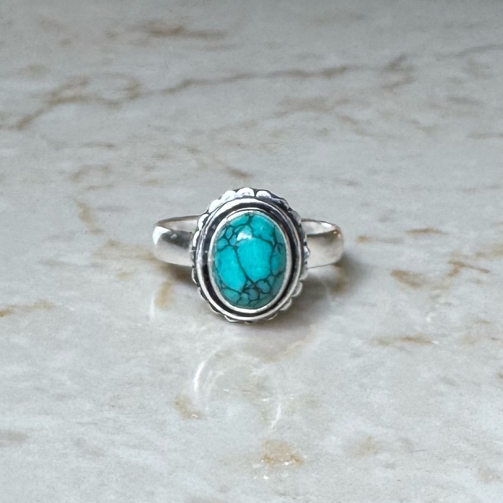NWOT Sundance Turquoise Dusk Ring, Turquoise, Sterling Silver